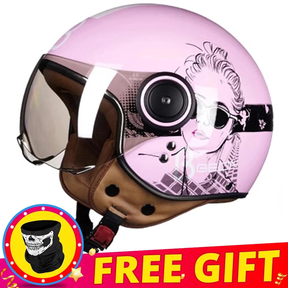   , Casco Moto Retro  , 3/4  ̽  ,  Ƽ ̽ ũν 